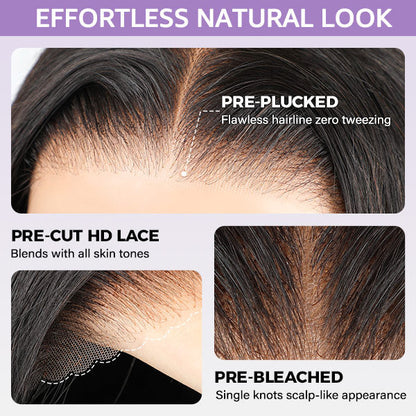Straight Wear Go Wigs Pre Cut 9x6 HD Lace Bleached Knots Glueless Wigs Human Hair Tiny Knots Pre Plucked Hairline