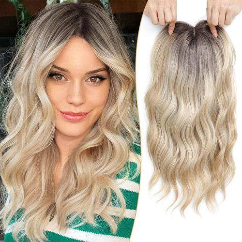 Light blonde wavy topper