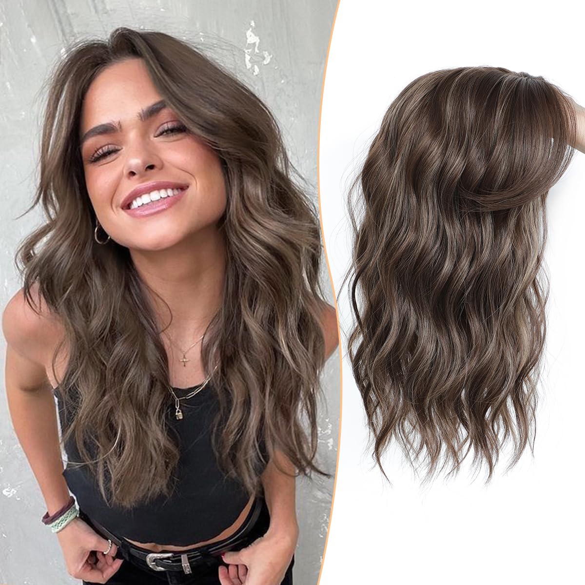 ⚡Free Shipping –🌷2026 New Lightweight & Breathable Wavy Hair Topper