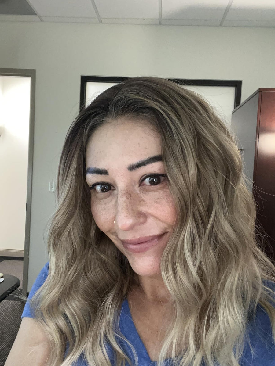 Before wearing hair topper