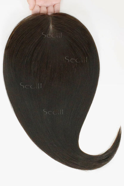 Carlin Human Hair Topper Dark Brown #2