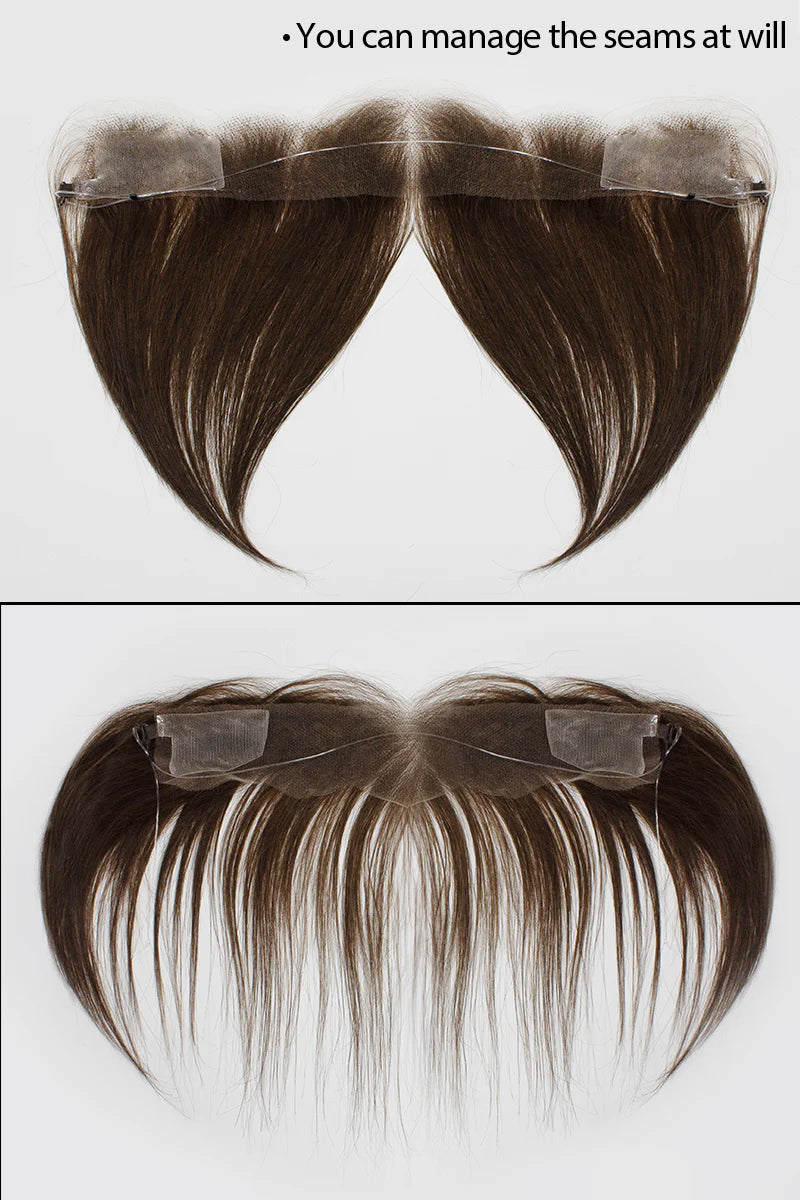 Aurora Hair Hairline Topper: Breathable Lace|Halo Wire|Natural Look Dark Brown #2