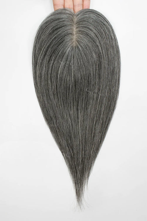 Flavia Silk Top Remy Human Hair Topper #Medium Grey