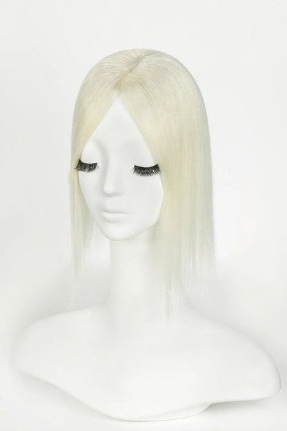 Flavia Silk Top Remy Human Hair Topper #Platinum Blonde #60