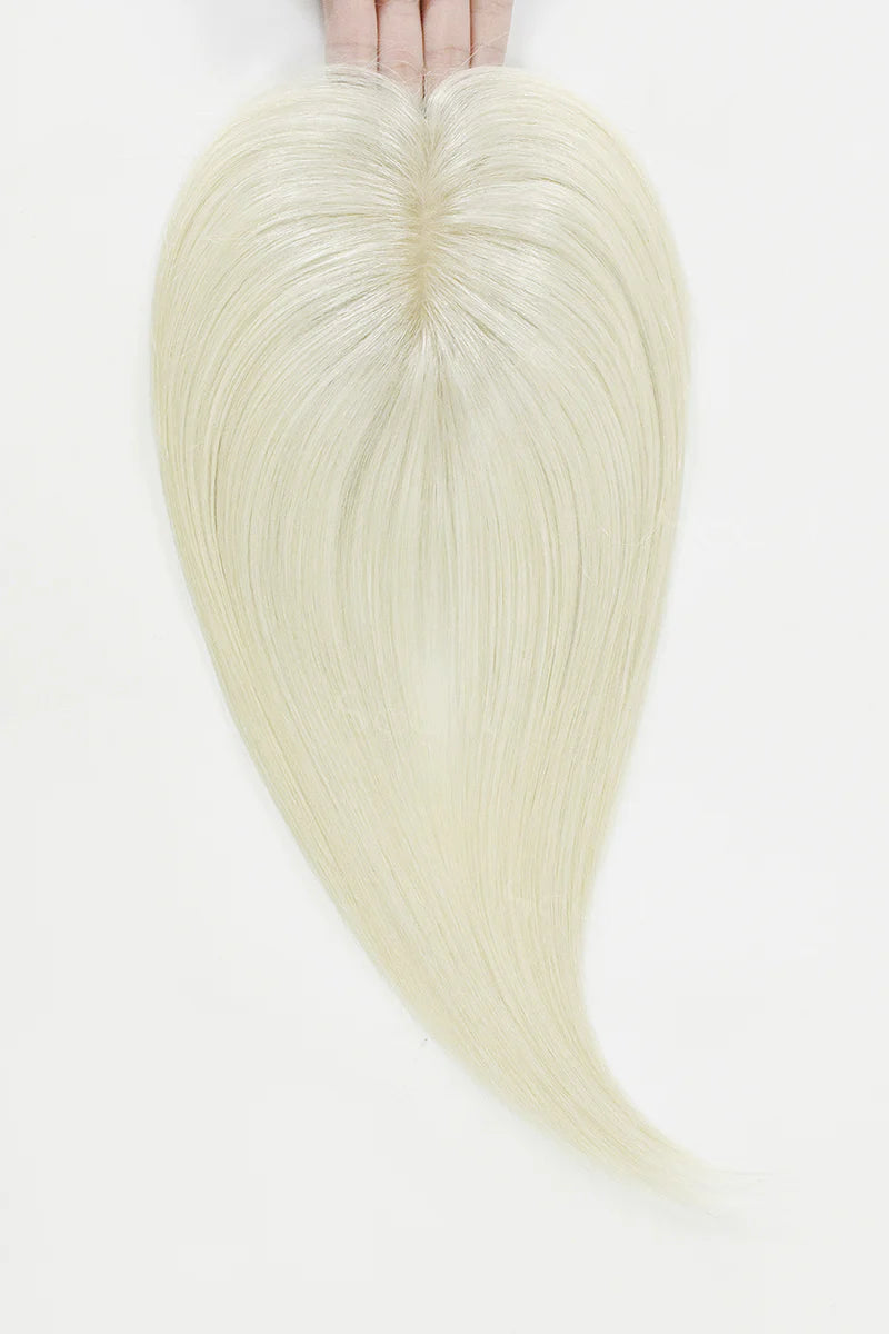 Flavia Silk Top Remy Human Hair Topper #Platinum Blonde #60