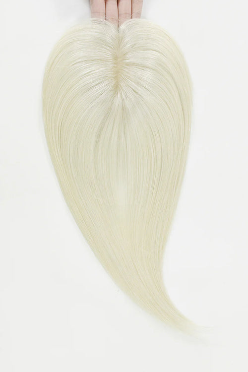 Flavia Silk Top Remy Human Hair Topper #Platinum Blonde #60