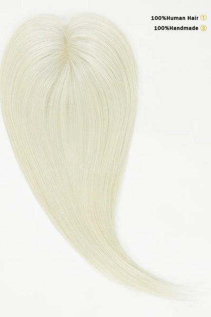 Flavia Silk Top Remy Human Hair Topper #Platinum Blonde #60