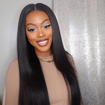 Straight Wear Go Wigs Pre Cut 9x6 HD Lace Bleached Knots Glueless Wigs Human Hair Tiny Knots Pre Plucked Hairline