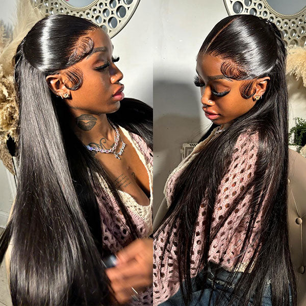 Straight Wear Go Wigs Pre Cut 9x6 HD Lace Bleached Knots Glueless Wigs Human Hair Tiny Knots Pre Plucked Hairline