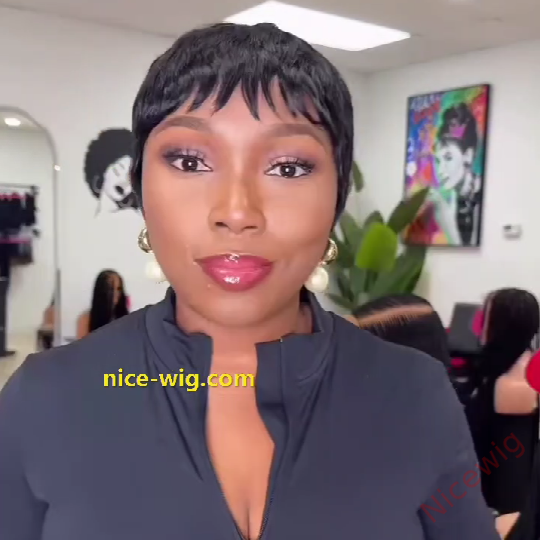 Best Seller Glueless Supper Short Pixie Cut Wig Straight Hair